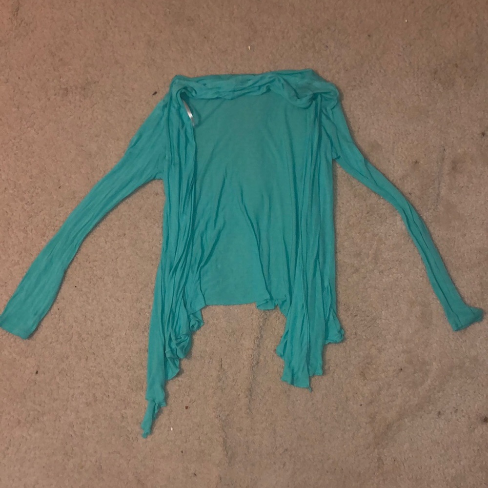 Teal cardigan